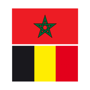 Moroccan and Belgium Union Flag T-Shirt