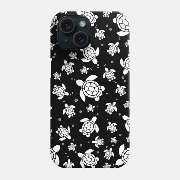 BLACK And White Turtles Phone Case by SartorisArt1