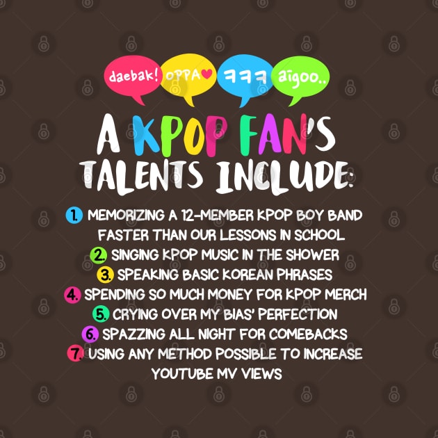 KPOP FAN'S TALENTS by skeletonvenus