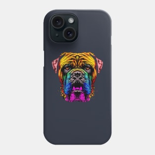 Bullmastiff Dog Colorful Stencil Phone Case