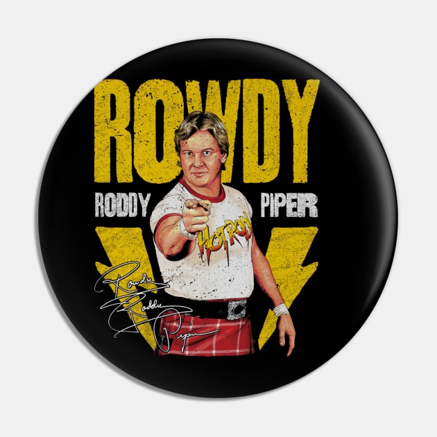 Roddy Piper Lightning Pin by MunMun_Design