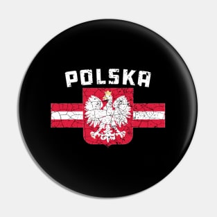 Polska Poland Flag Polish White Eagle Pin