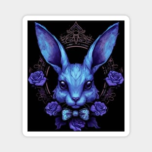 Gothic Blue Bunny Magnet