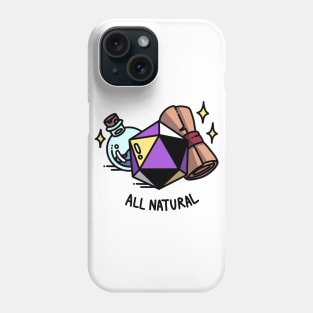 All Natural Nonbinary DnD D20 Phone Case