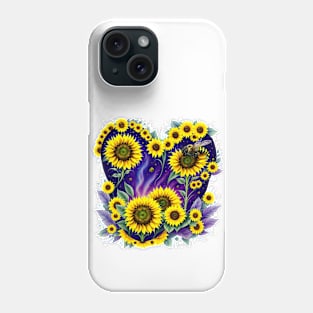 Bee On A Sunflower Phone Case