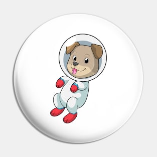 Dog in Space in Suit Pin