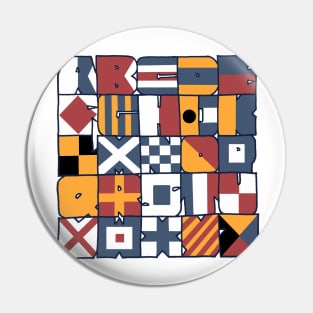 Nautical signal flags Pin