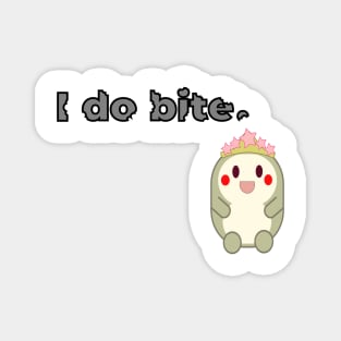 I do bite. cute 3 (Black frame) Magnet