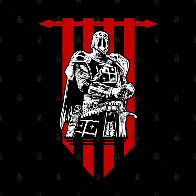 Cool Medieval Warrior With Banner by NoMans