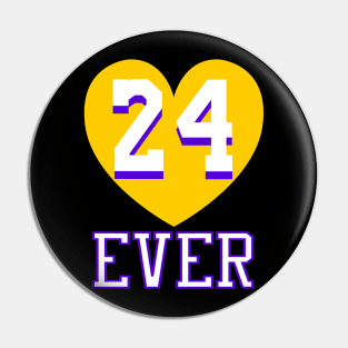 24 Ever LA Memorial Basketball Legend Design Pin