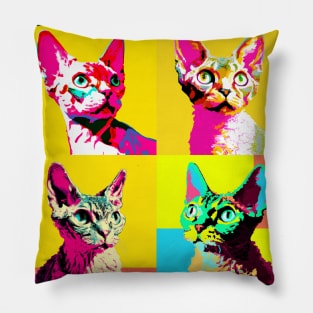 Devon Rex Pop Art - Cat Lover Gift Pillow