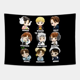 STRAY KIDS CHIBI ALL MEMBERS Tapestry