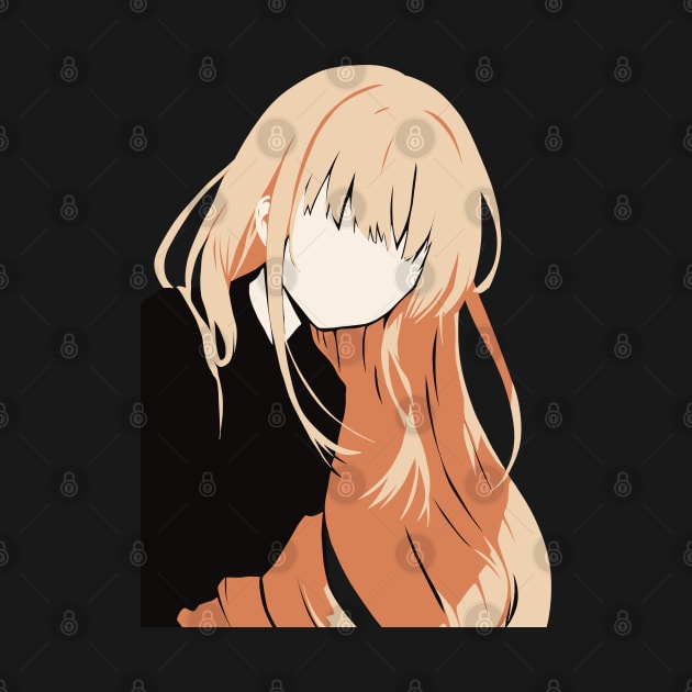 MAHIRU SHIINA MINIMALIST ANIME PEEKER PORTRAIT FROM THE ANGEL NEXT DOOR SPOILS ME ROTTEN OR OTONARI NO TENSHI-SAMA NI ITSUNOMANIKA DAME NINGEN NI SARETEITA KEN by Animangapoi