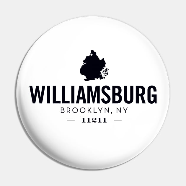 Williamsburg (black) Pin by Assertive Shirts