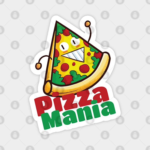 Pizza Mania Magnet by Jocularity Art