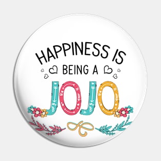 Happiness Is Being A Jojo Wildflowers Valentines Mothers Day Pin