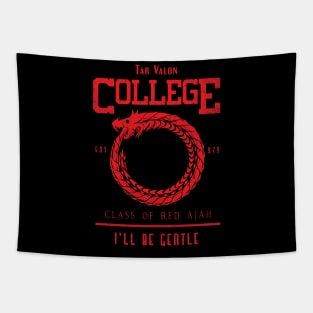 Tar Valon College Red Ajah Slogan and Symbol Dragon Tapestry