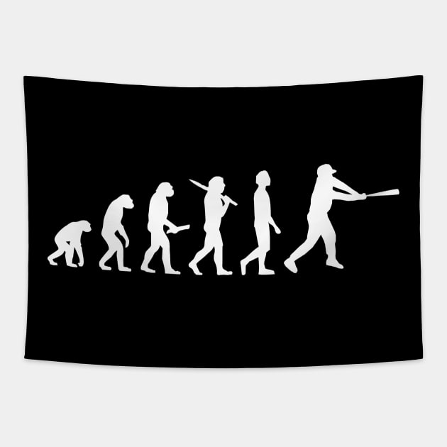 Funny Baseball Evolution Gift For Baseball Players Tapestry by OceanRadar