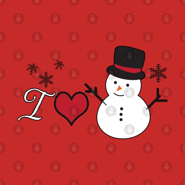 Cute snowman - I LOVE xmas by O.M design
