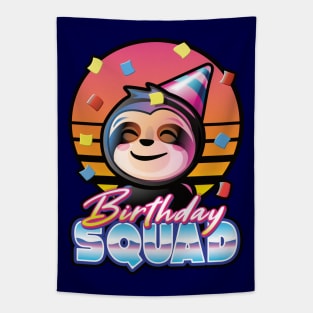 Birthday squad sloth boys girls party celebration Tapestry