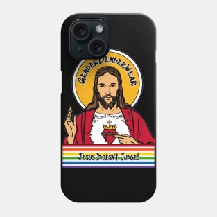 GenderBenderWear (Black) - "Jesus Doesn't Judge" Phone Case