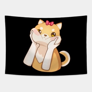 Funny Kawaii Shiba Inu Dog, Love Shiba Inus Tapestry