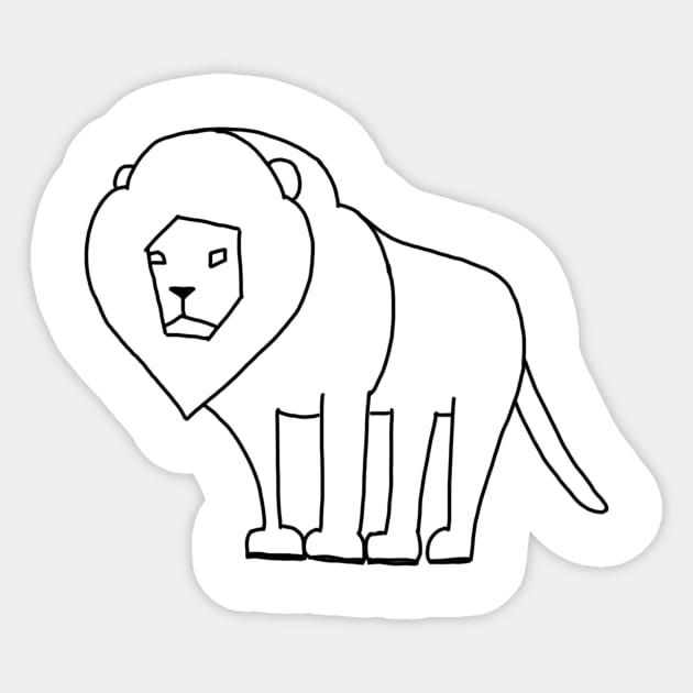 Lion Drawing Sketch, lion cartoon, white, animals png | PNGEgg