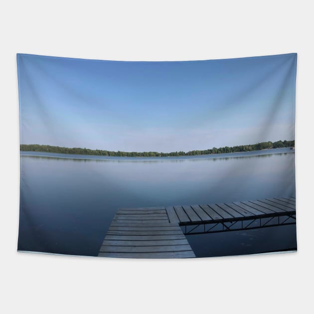 Dock on the Lake Tapestry by Humerushumor