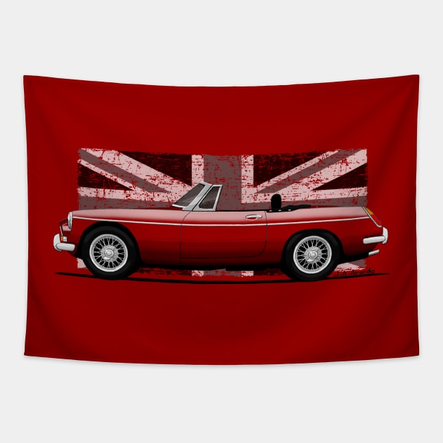 The classic british sports car roadster Tapestry by jaagdesign