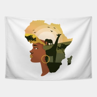 Feminist design for mother africa Tapestry