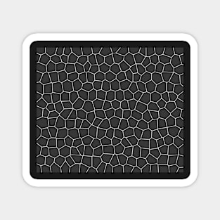 Geometric abstract - gray and white. Magnet