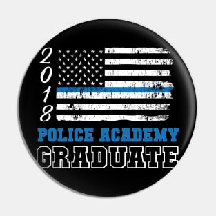 Police Academy 2018 Graduation - Thin Blue Line TShirt Pin