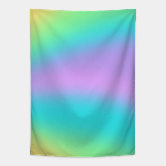 Aesthetic Rainbow Gradient Swish Tapestry by KelseyLovelle