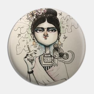 Frida and monkey Pin