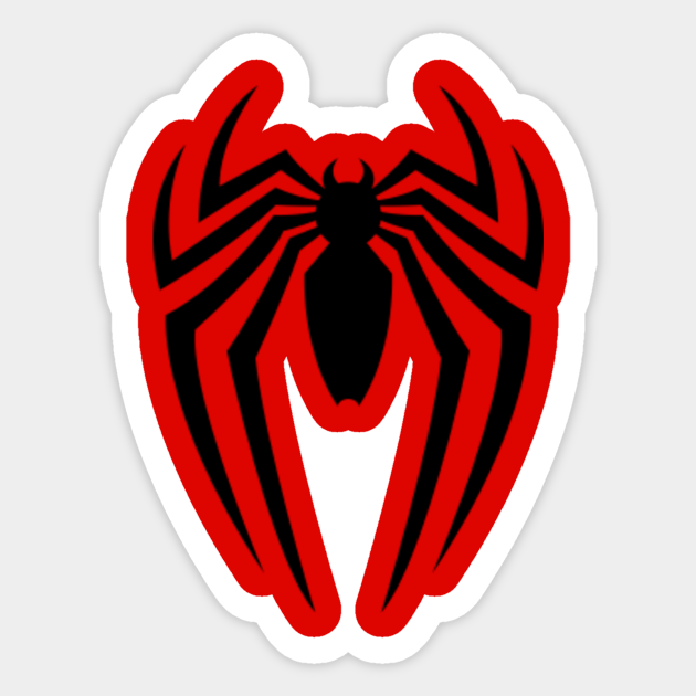Spider Man Ps4 Advanced Suit Symbol Black Spider Man Sticker Teepublic