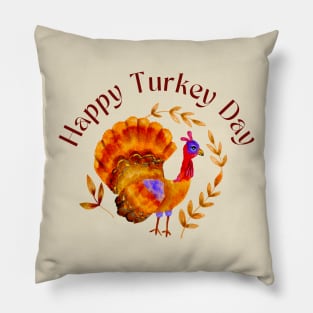 Happy Turkey Day Pillow