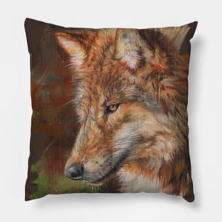 Grey Wolf Pillow