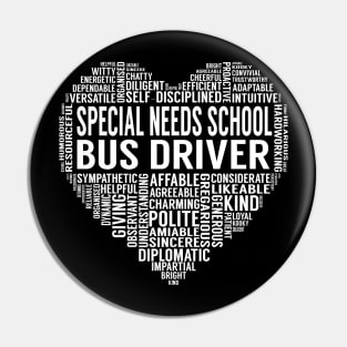 Special Needs School Bus Driver Heart Pin