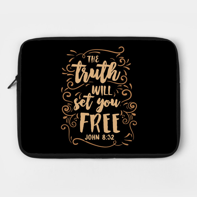 The Truth Will Set You Free Bible Verse Laptop Case Teepublic