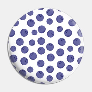 Cute Purple Blueberries on a White Background Pin