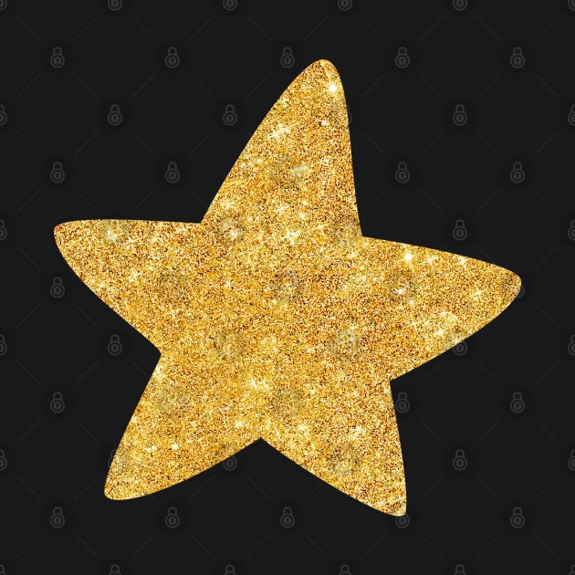 Gold star sticker sparkling gold star by Maroon55