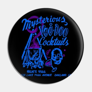 Vintage Mysterious Voodoo cocktails Tiki Bar Pin