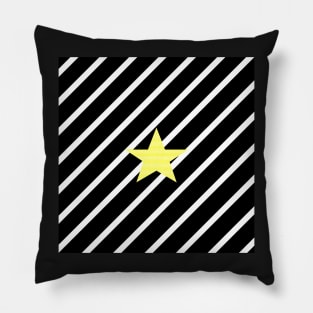 Star - Abstract geometric pattern - black and white. Pillow