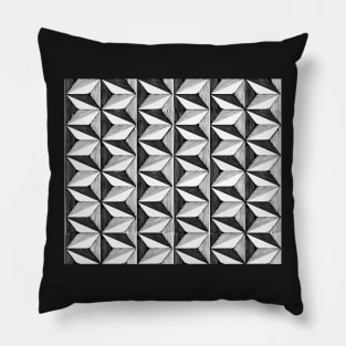 optical triangles (black and white) Pillow