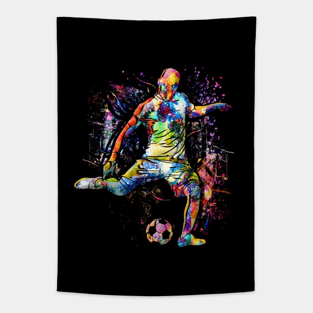 Soccer - Goal - Soccer Player Tapestry by BabyYodaSticker