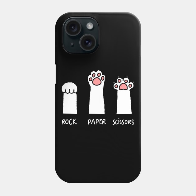 Rock Paper Scissors: Funny cat Phone Case by threadfulcat