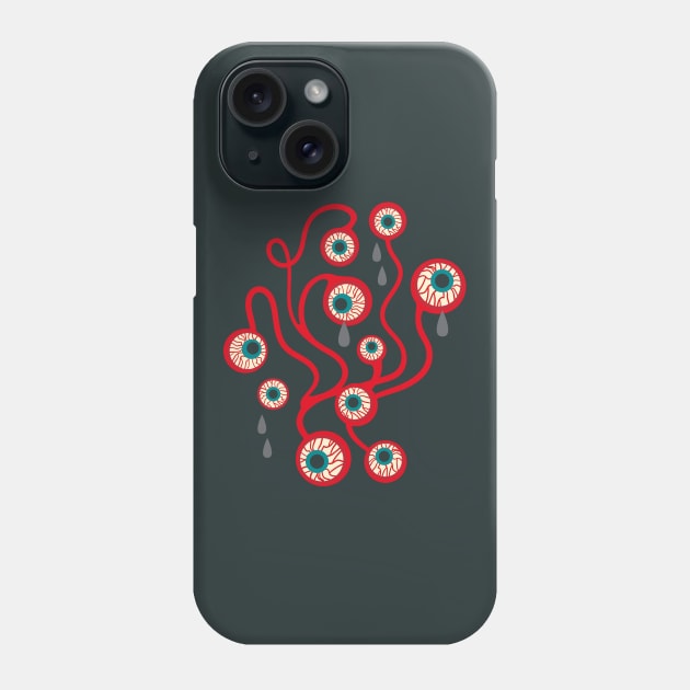 CREEPY SPOOKY EYEBALLS Halloween Costume - UnBlink Studio by Jackie Tahara Phone Case by UnBlink Studio by Jackie Tahara