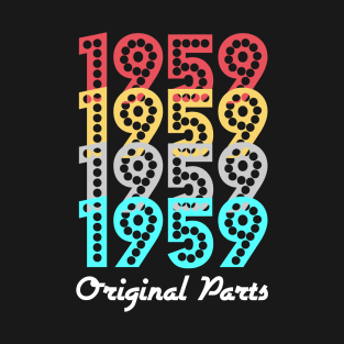 Original Parts 1959 Old Men Women Retro Sunset T-Shirt