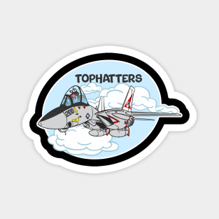 Tomcat Cartoon VF-14 Tophatters Magnet