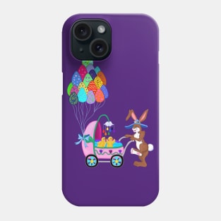 Easter Bunny and Chicks Baby Carriage Stroll Phone Case